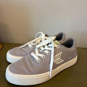 CARIUMA Naioca Light Grey Canvas Off-white Logo Sneakers